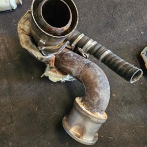 Coude d'échappement inox Caterpillar 3116