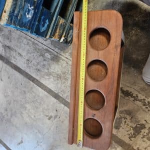 Mini-bar bateau bois avec miroir