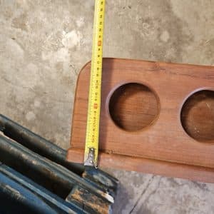 Mini-bar bateau bois avec miroir