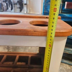 Mini-bar bateau bois avec miroir