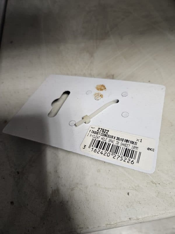 Taquet coinceur Barton Marine 27522 K 30×10 mm