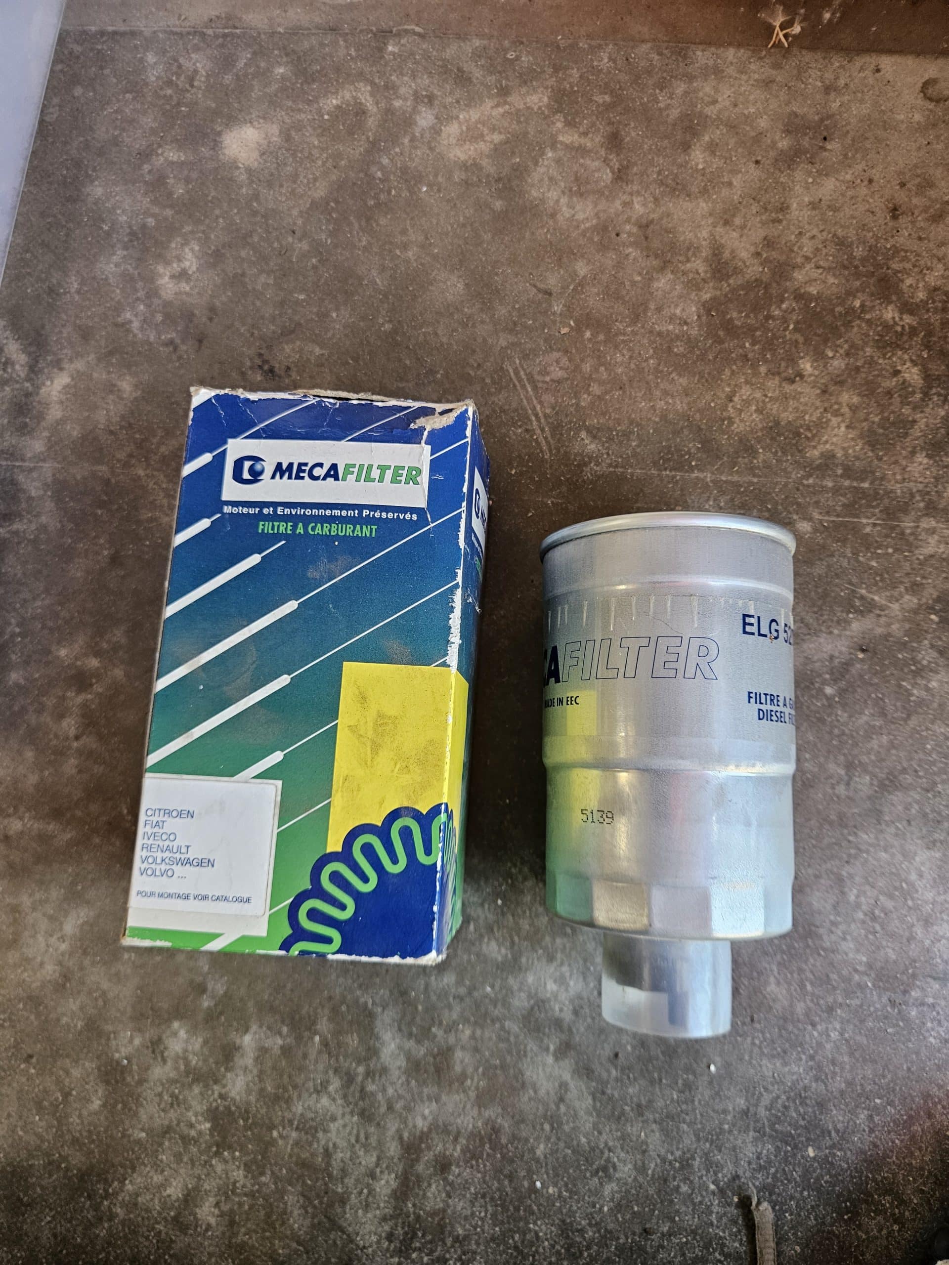 Filtre à carburant MECAFILTER ELG5204 pour moteurs diesel