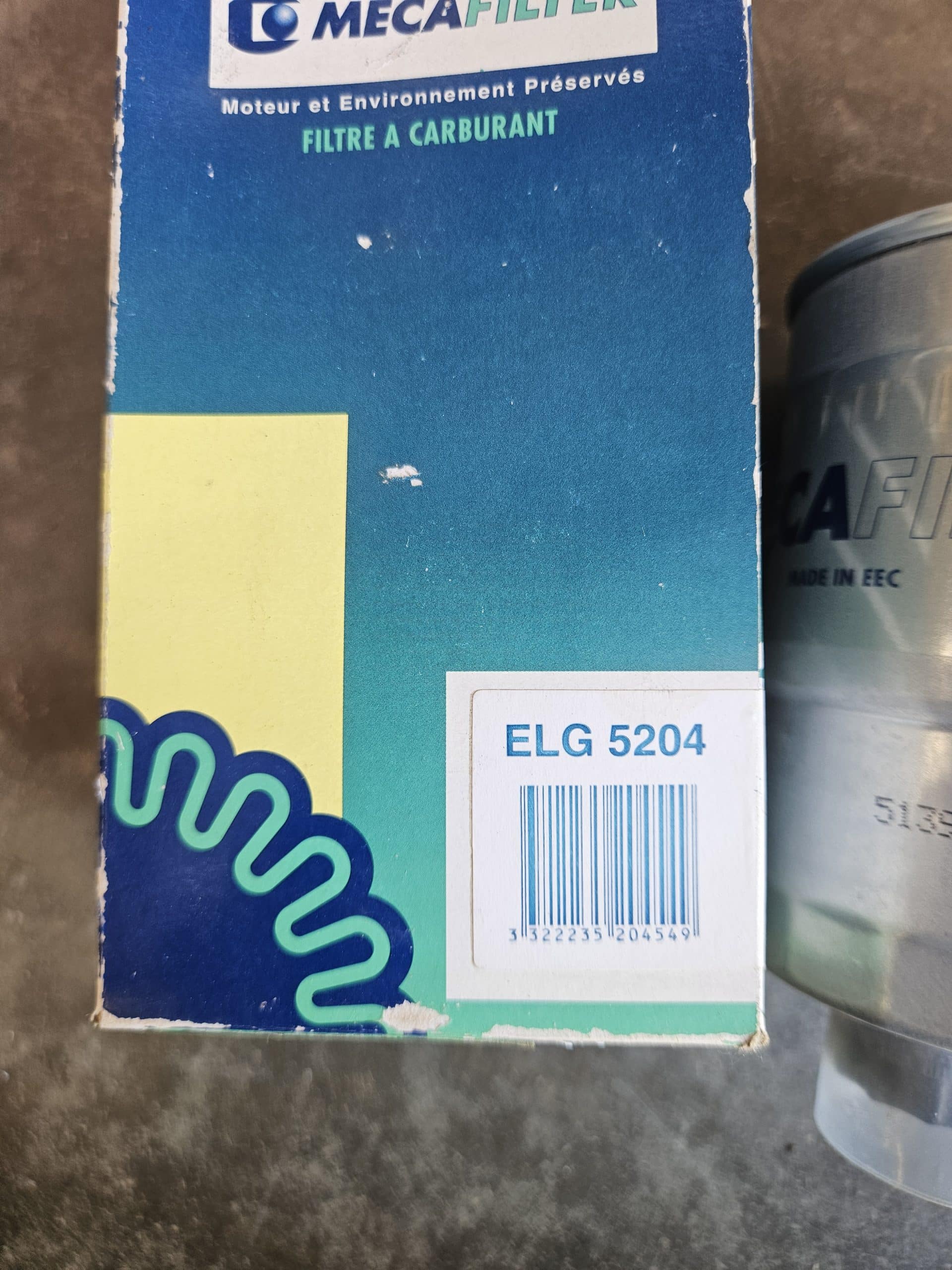 Filtre à carburant MECAFILTER ELG5204 pour moteurs diesel