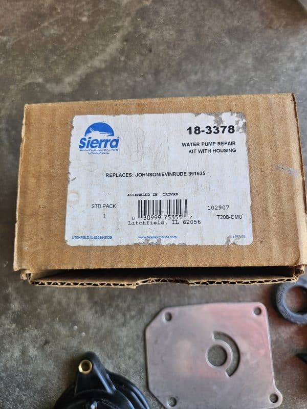 Kit de réparation de pompe à eau Sierra 18-3378 avec boîtier