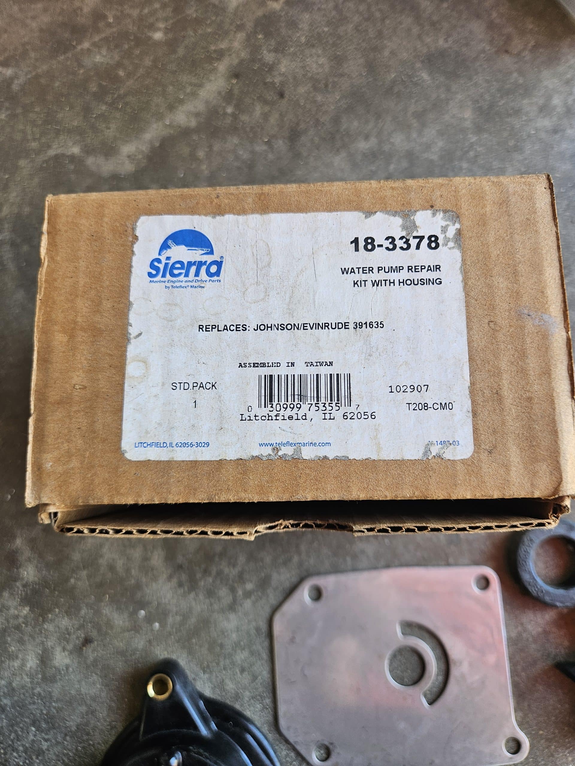 Kit de réparation de pompe à eau Sierra 18-3378 avec boîtier