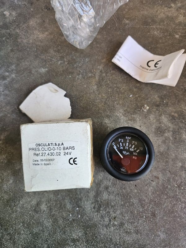 Indicateur de pression d’huile Osculati 27.430.02 – 24 V