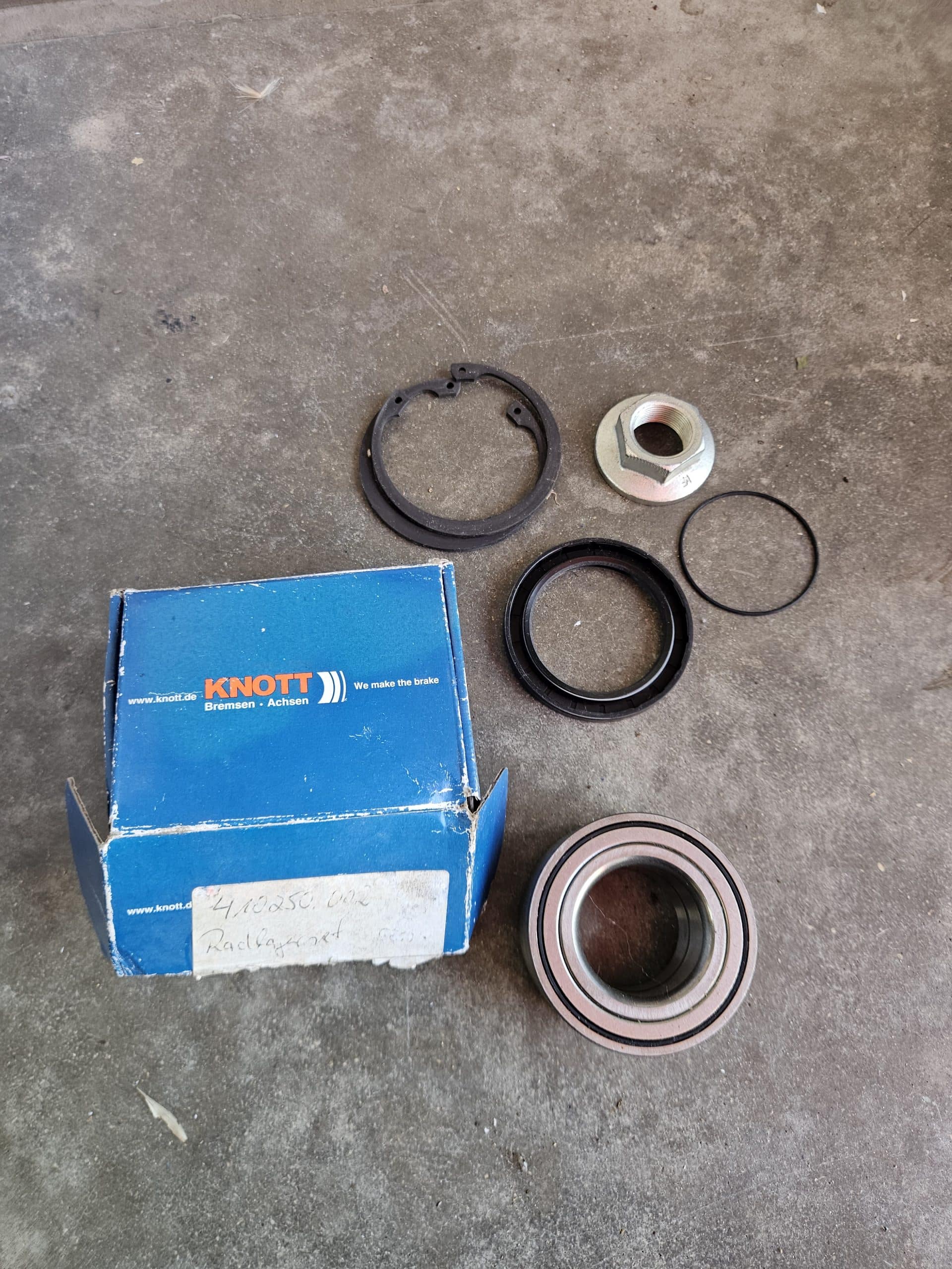 Jeu de roulements de roue étanches Knott 410250.002