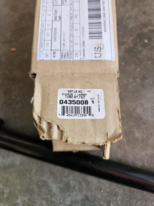 Tube de basculement Evinrude Johnson 0435008