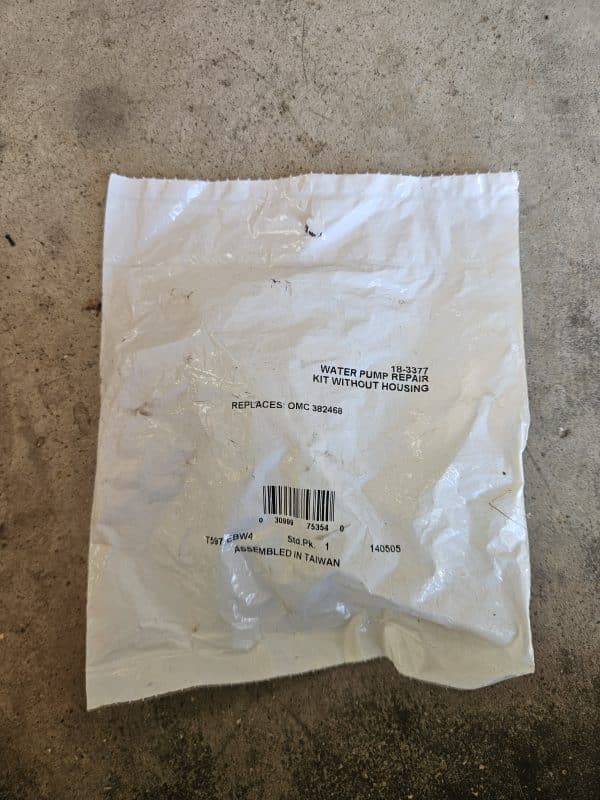 Kit de réparation de pompe à eau sans boîtier Sierra 18-3377 OMC 382468