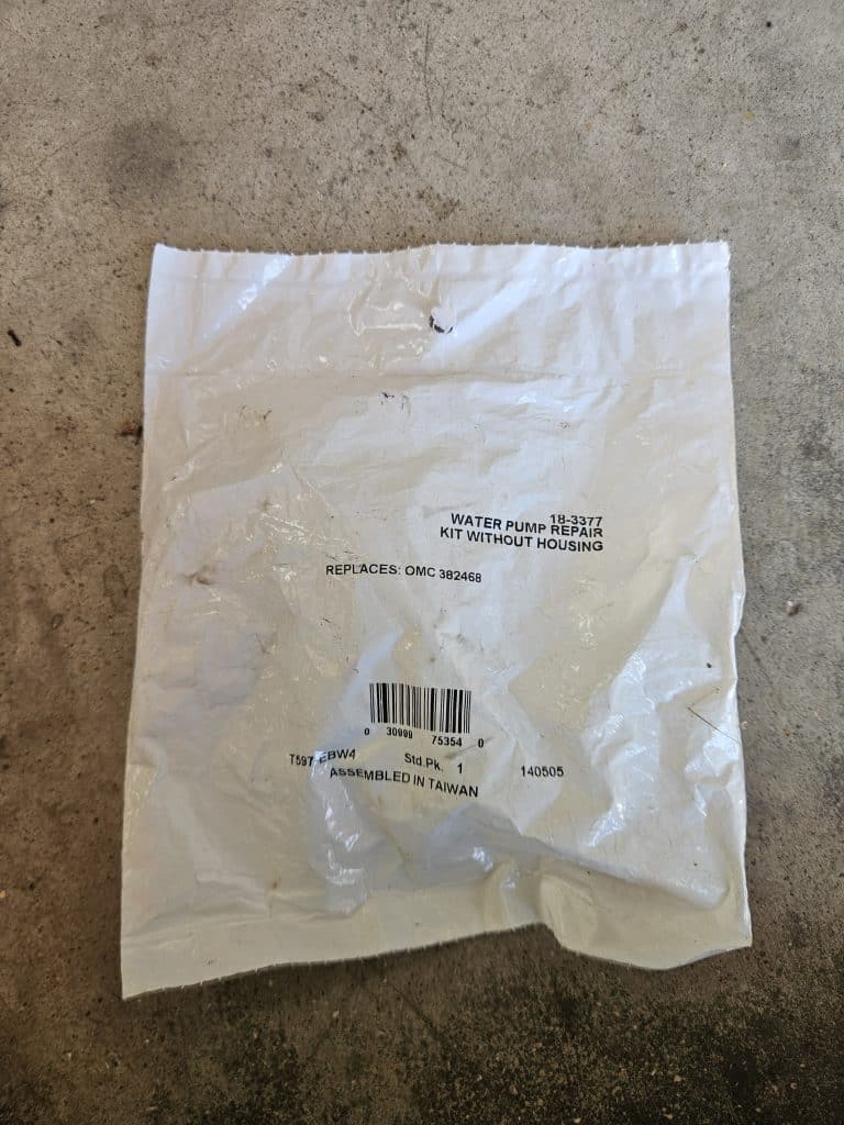 Kit de réparation de pompe à eau sans boîtier Sierra 18-3377 OMC 382468