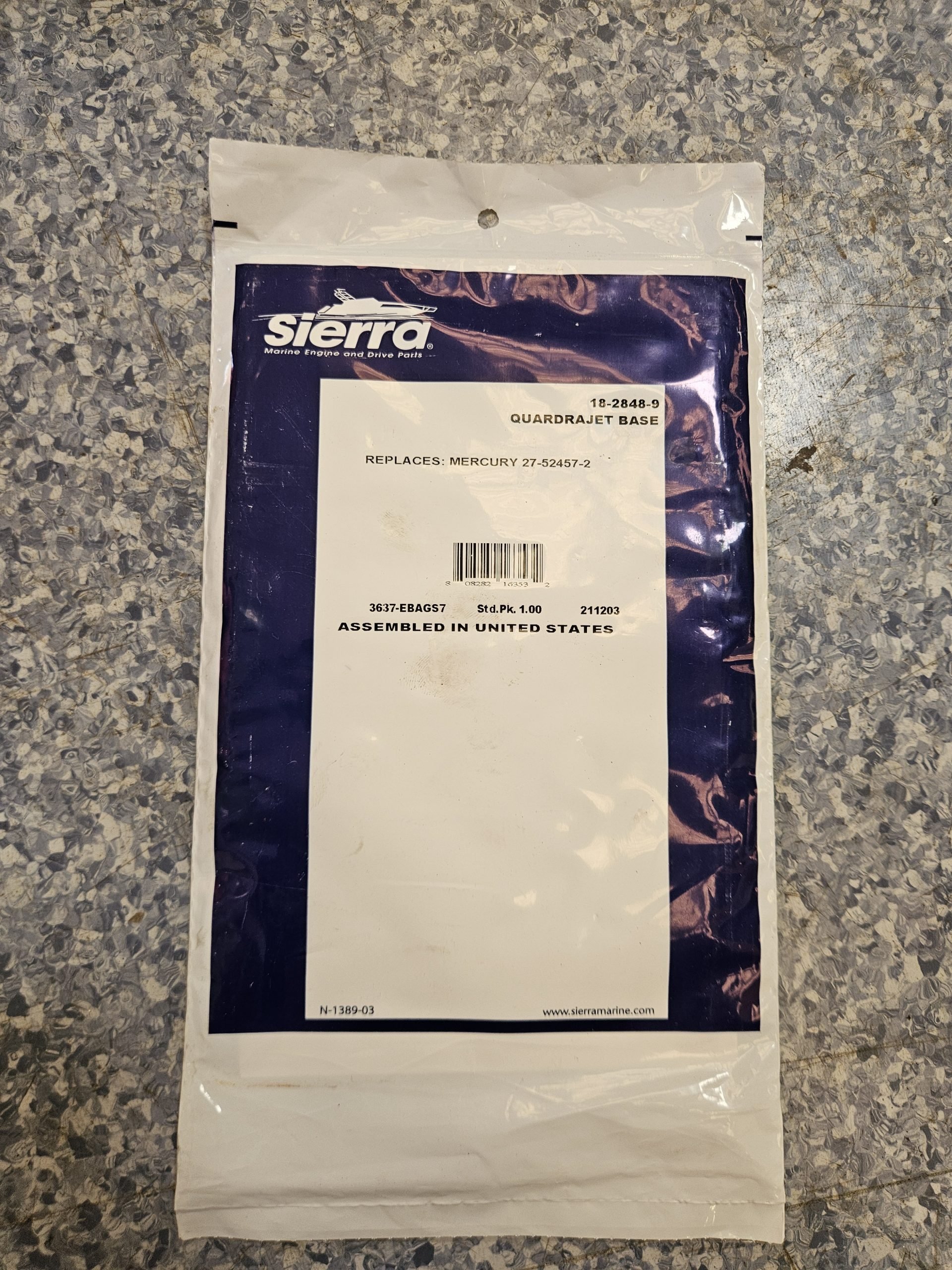 Joint base carburateur Quadrajet Sierra 18‑2848‑9