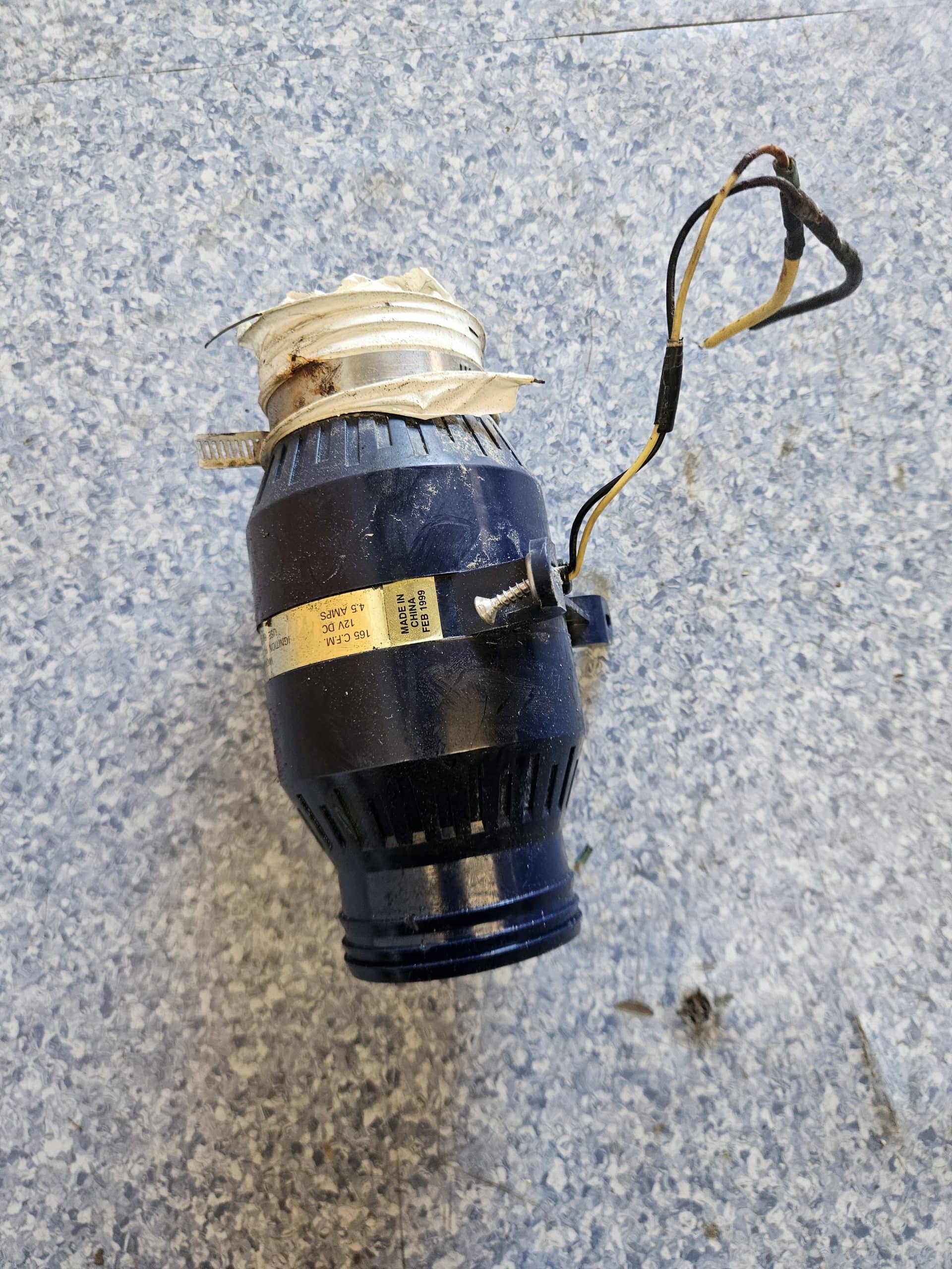 Ventilateur de cale Ø 75 mm pour tunnel bateau