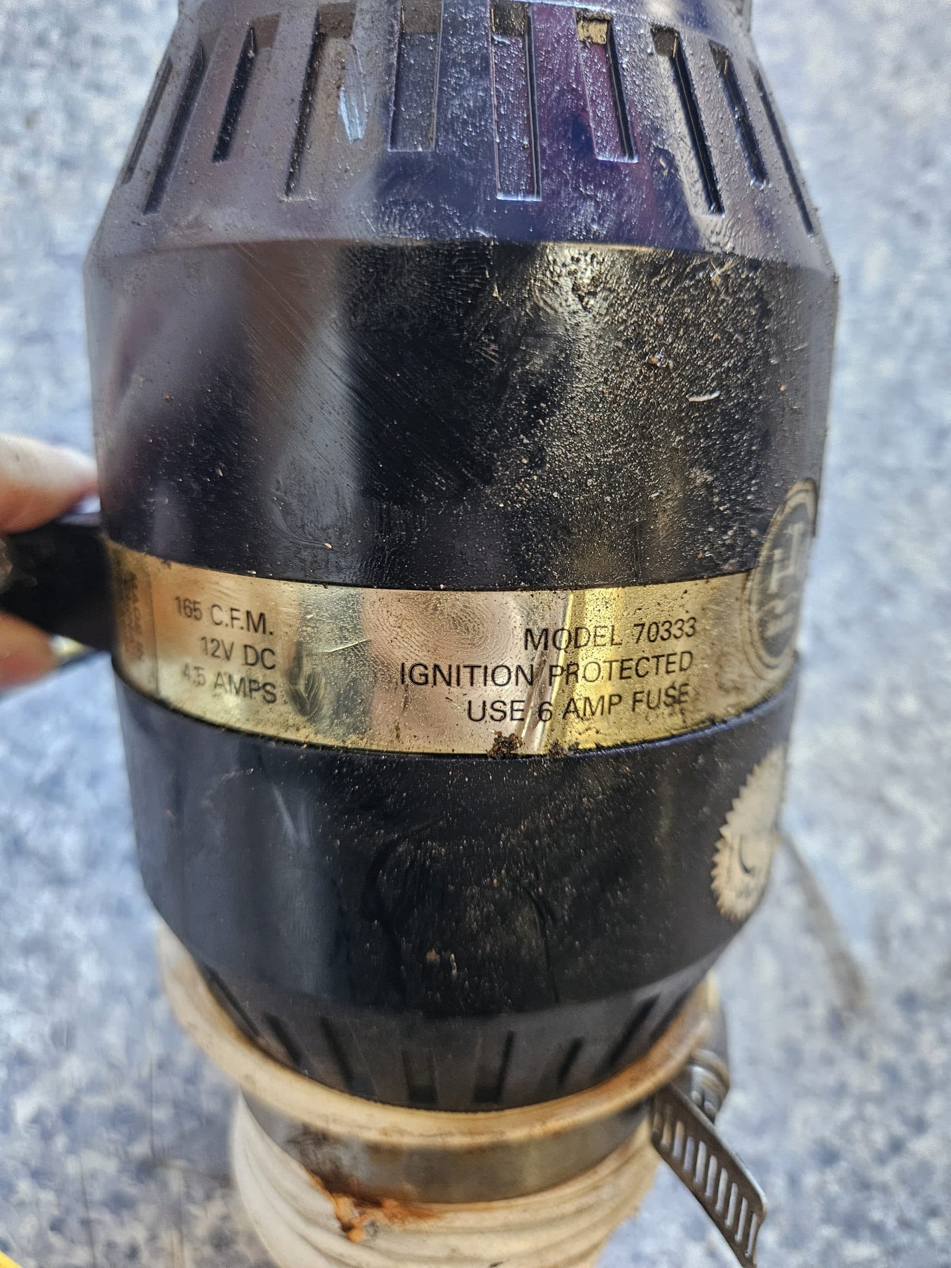 Ventilateur de cale Ø 75 mm pour tunnel bateau