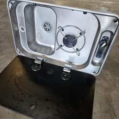 Plaque chauffante avec évier encastrable 54 x 34