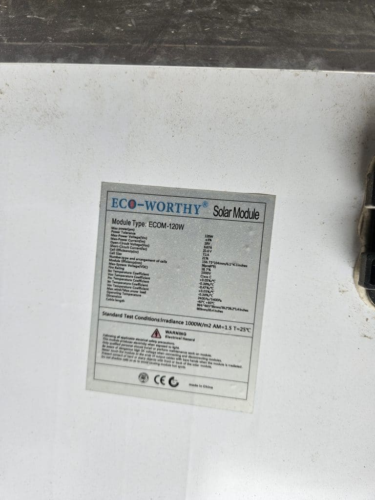 Panneau solaire 120W ECO-WORTHY ECOM-120W occasion
