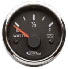 Indicateur niveau eau – CA-IN3226 – 12 V ; Ø52 mm ; fond noir ; US 240–33 ohms ; contour chromé