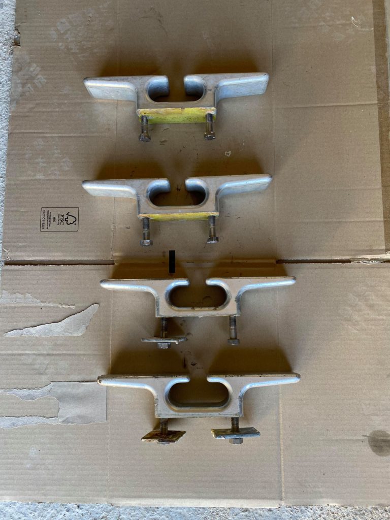 Taquet d'amarrage aluminium 300mm pièce détachée
