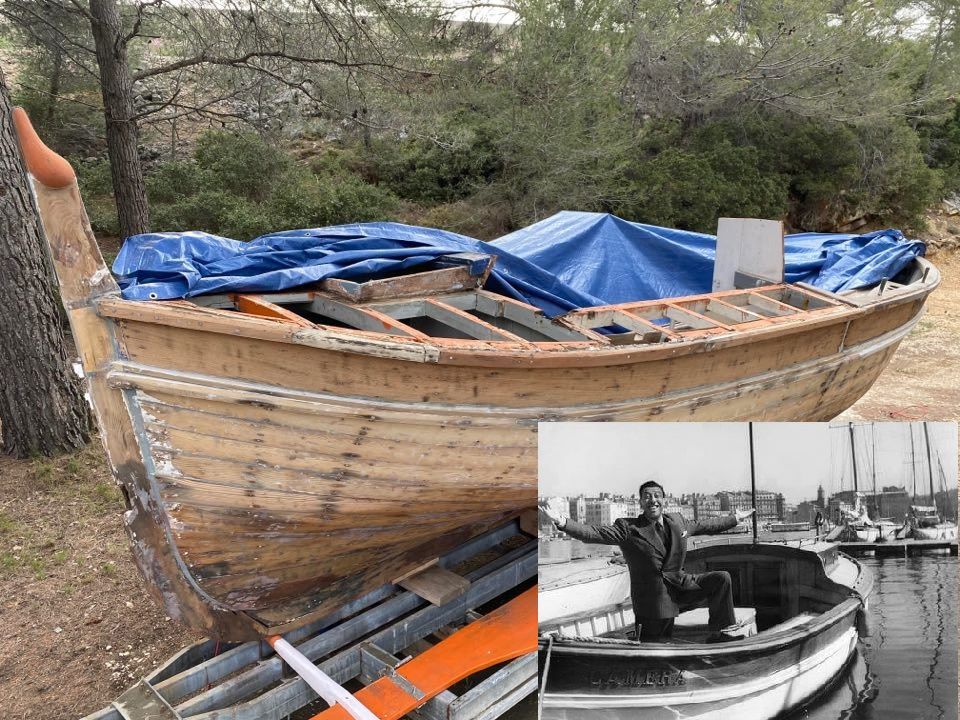 Restoration of Fernandel’s boat by Casse Marine Enlèvement
