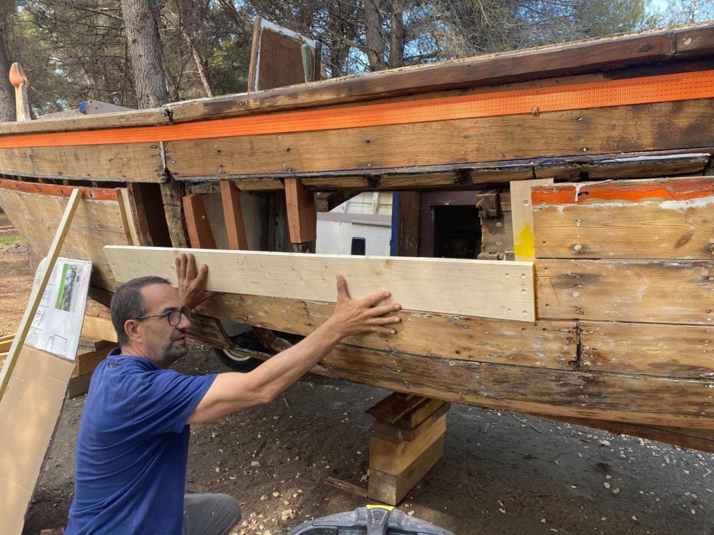 Restoration of Fernandel’s boat by Casse Marine Enlèvement
