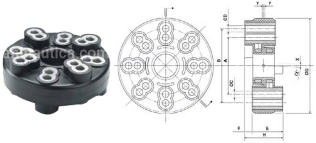Accouplement élastique Reggiani Nautica