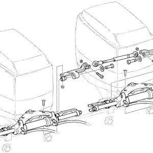 Barre de liaison bimoteur 2 vérins