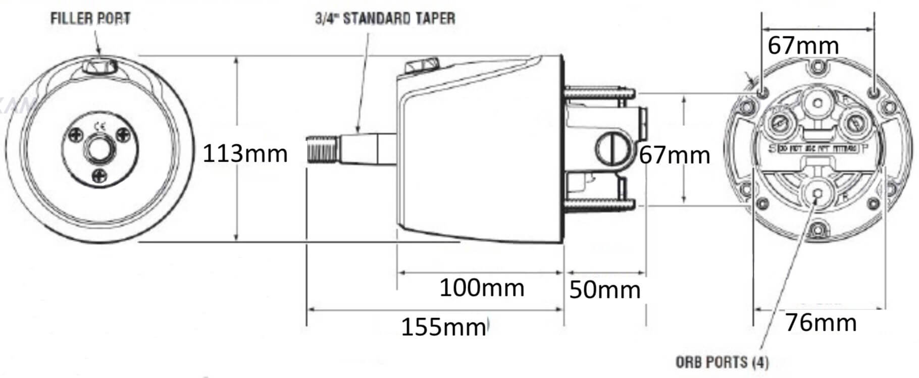 Pompe hydraulique Seastar standard 