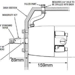 Pompe hydraulique Seastar encastrée