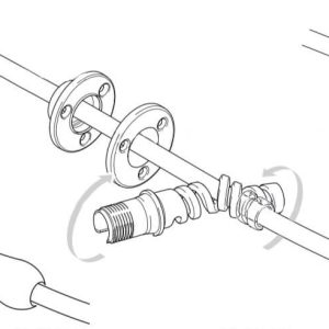 Passe-cloison pour flexibles Baystar / Seastar
