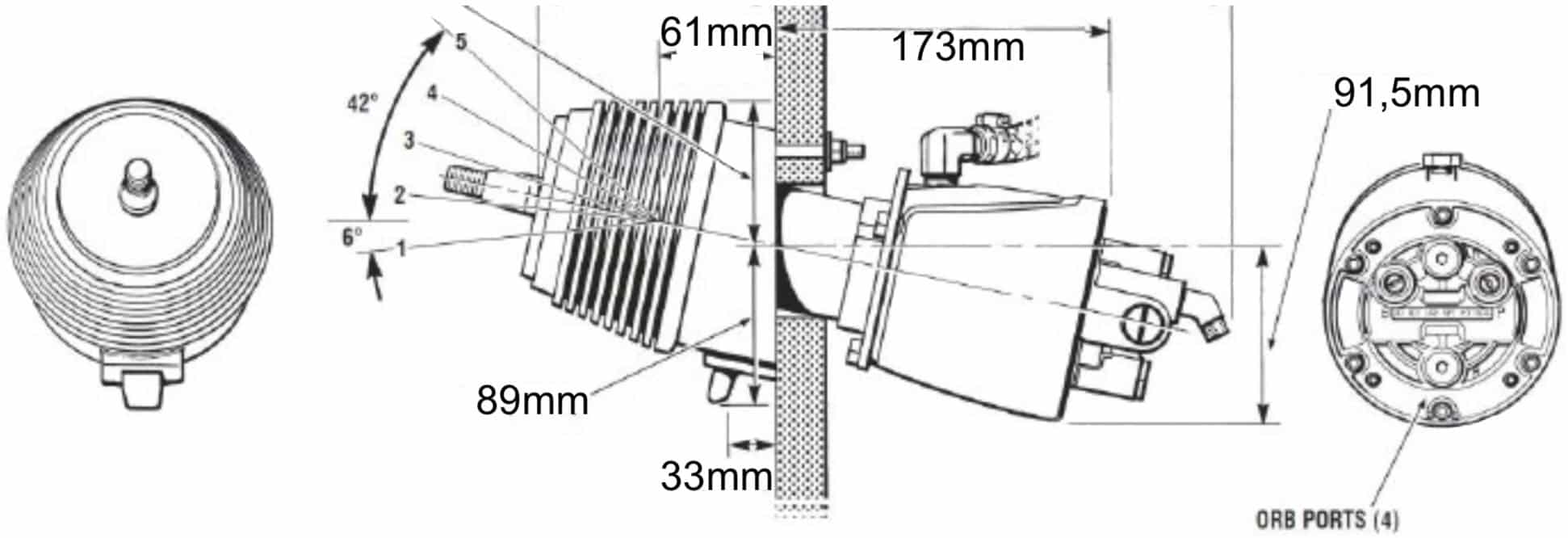 Pompe hydraulique Seastar Sport Tilt à soufflet