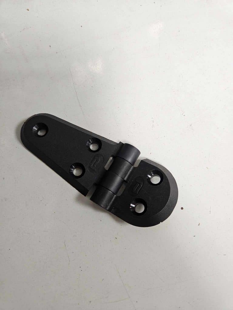 Charnière Inox noire 110x40mm