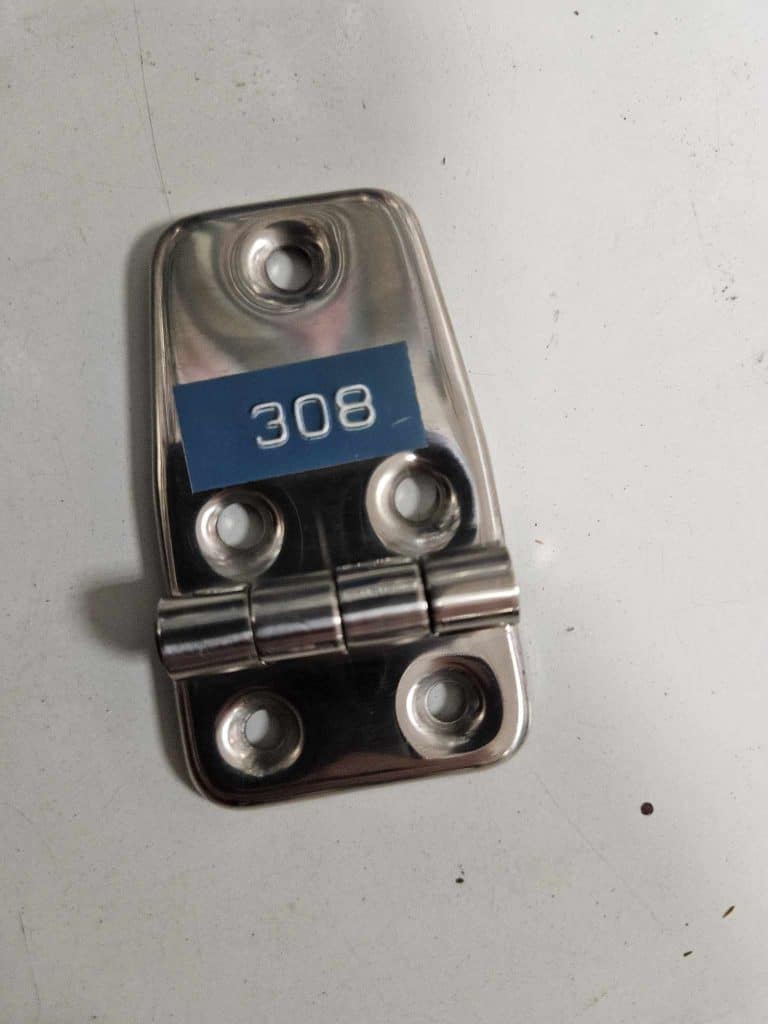 Charnière Inox 71x38mm 