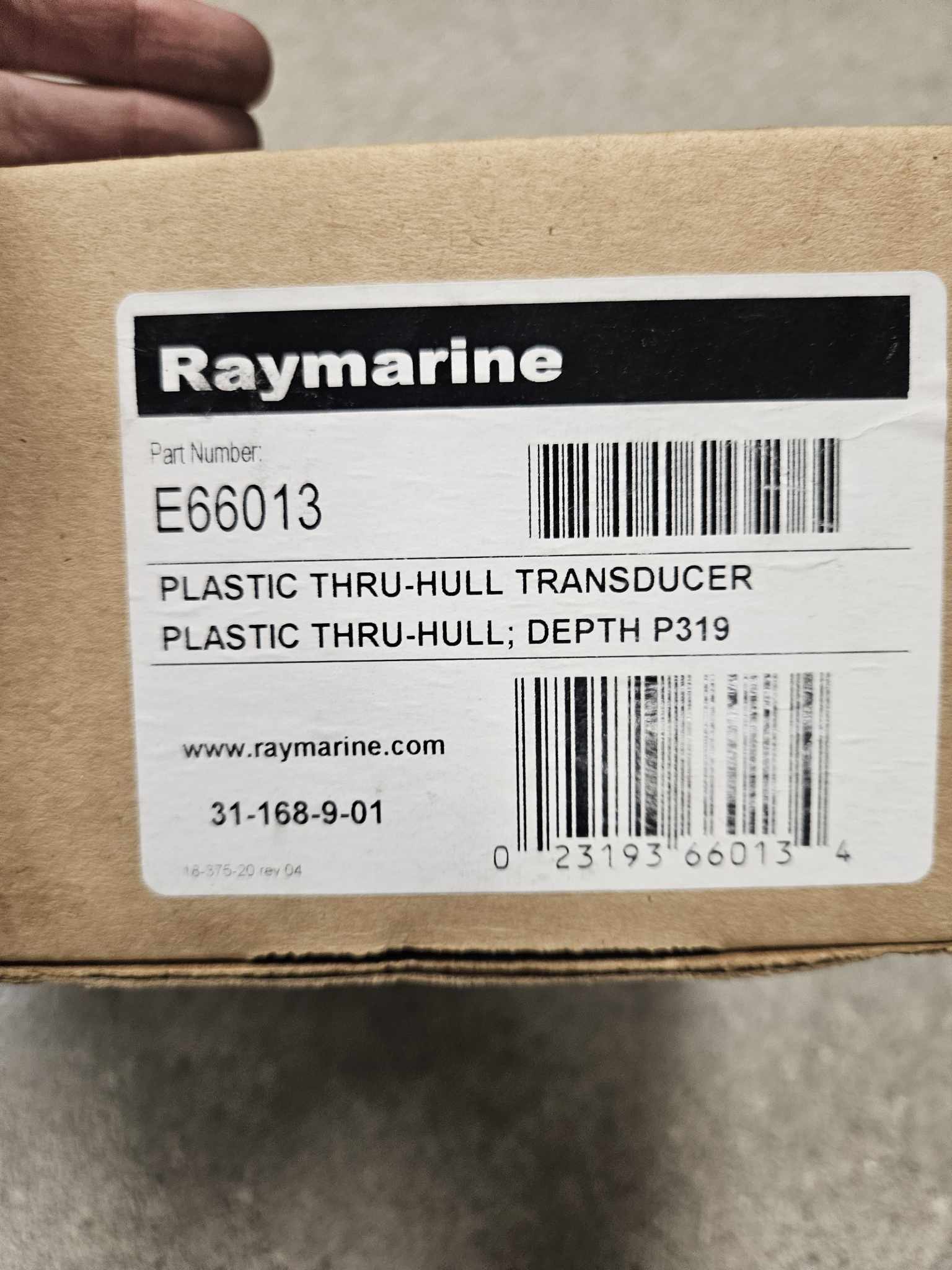 Transducteur passe-coque P319 Raymarine  