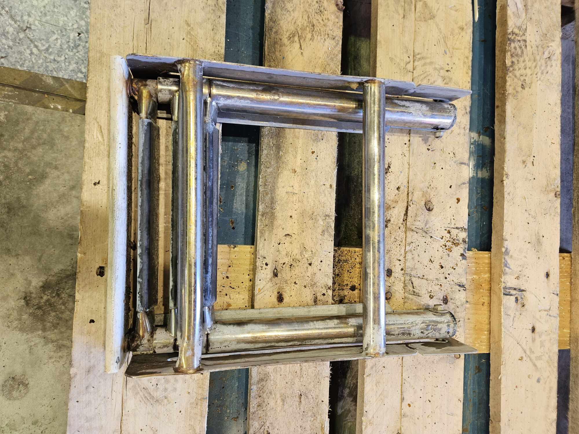 Uitschuifbare roestvrijstalen ladder met 3 treden