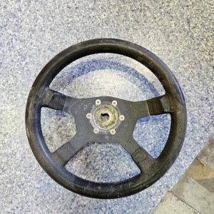 Volant noir similicuir 335mm ⌀