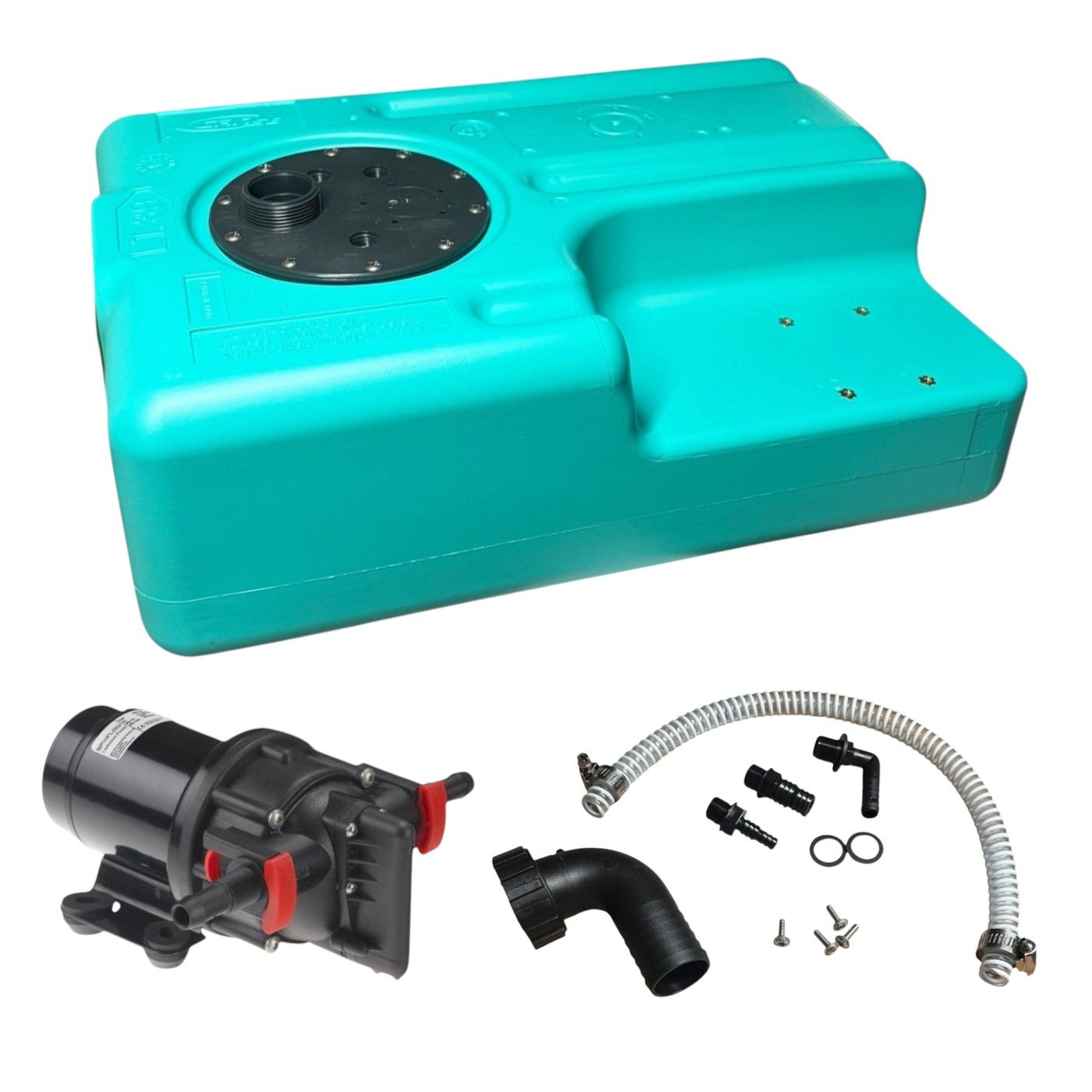 Réservoir eau douce rigide – CA-SE2900MJ – 39 L ; 550 × 390 × 200 mm ; pompe Johnson 10-13405-03, 12 V, 11 L/min incluse