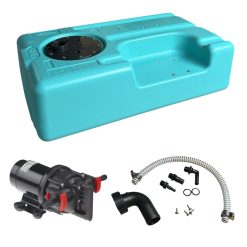 Réservoir eau douce rigide – CA-SE2901MJ – 45 L ; 650 × 390 × 200 mm ; pompe Johnson 10-13405-03, 12 V, 11 L/min incluse