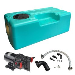 Réservoir eau douce rigide – CA-SE2908MJ – 77 L ; 750 × 390 × 290 mm ; pompe Johnson 10-13405-03, 12 V, 11 L/min incluse
