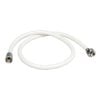 Flexible douchette PVC blanc CAN SB avec raccords en laiton chromé