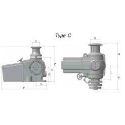 Guindeau Lofrans Ercole aluminium type C 403614 : vues techniques