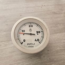 Compte-tours bateau 4000 RPM blanc d’occasion